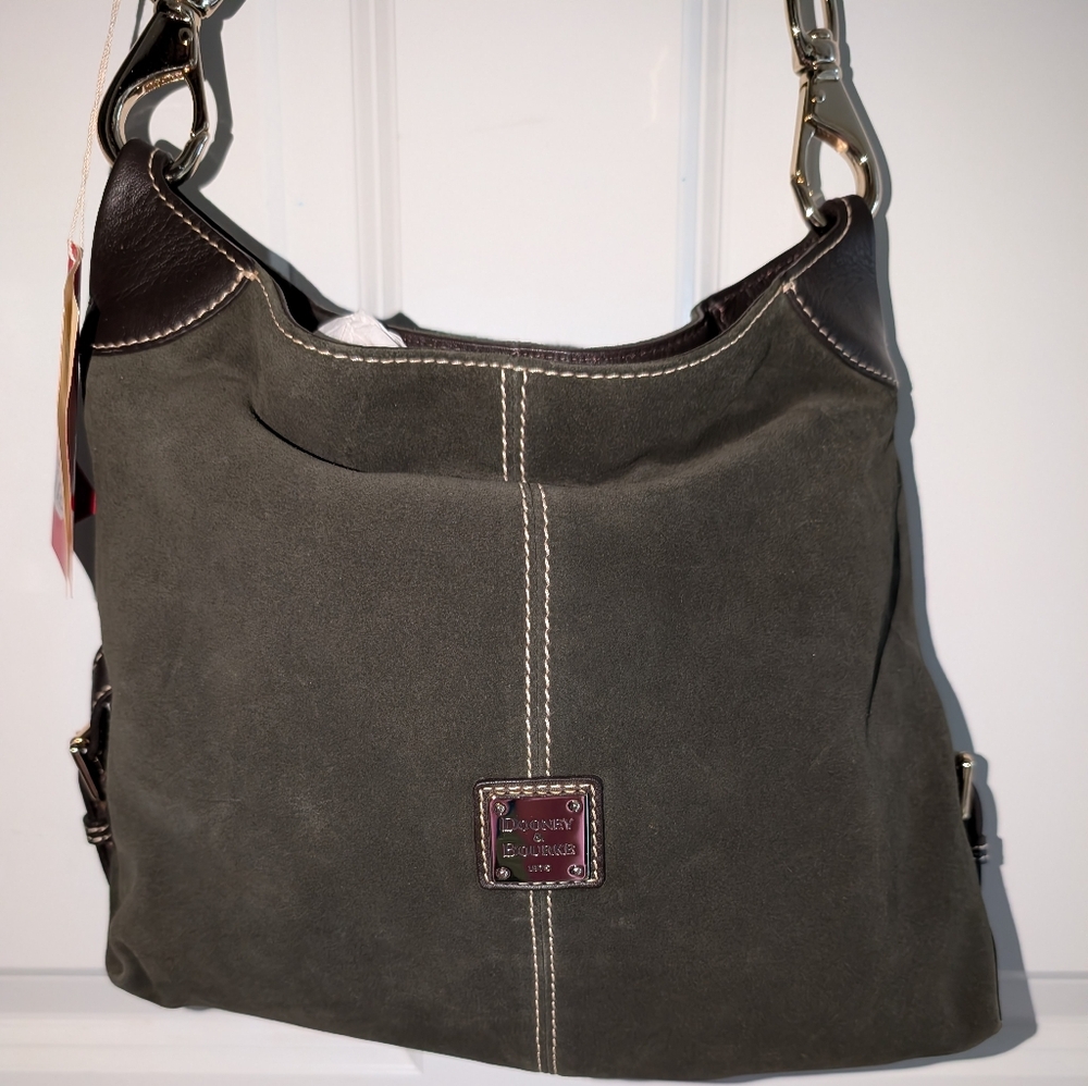 Dooney & Bourke dark green suede purse